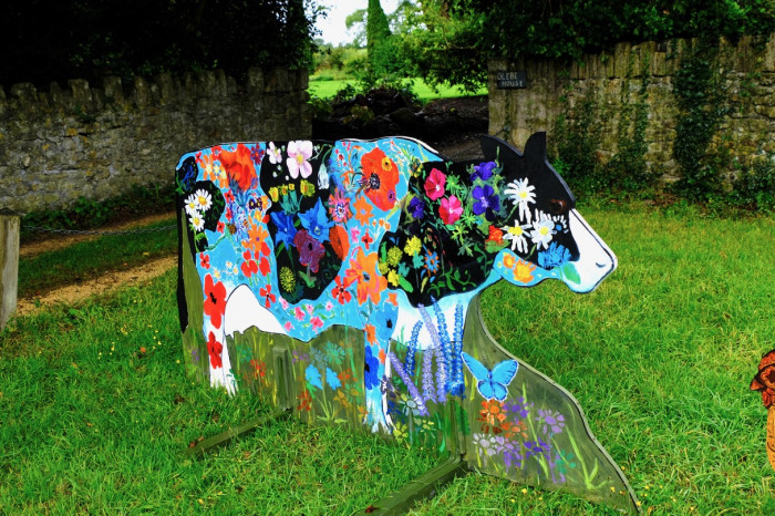 This wonderful life size cow was created by local artists Lynn and Brian Baxter, Great Elm